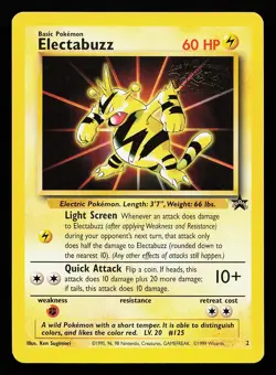 Electabuzz 2 Movie WOTC Black Star Promo Pokemon Card - Image 1