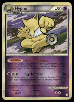 2010 HeartGold SoulSilver Set Pokemon Card 023 Hypno Reverse Foil LP - Image 1