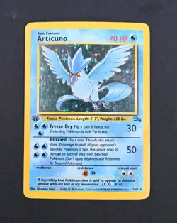 MP Articuno 2/62 1st Edition Holo/Foil Fossil Set Pokemon Card - Image 1