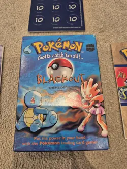 Pokemon Cards - Empty Blackout Theme Deck - Opened - Base Set - - Image 1