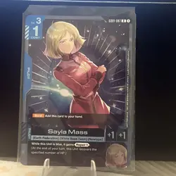 FOIL Sayla Mass G001-087 Gundam TCG Rare Participation Promo Card Game Pilot - Image 1