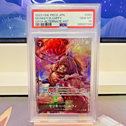 PSA 10 MONKEY D. LUFFY OP04-090 SR ALT ART JAPANESE ONE PIECE CARD - Image 1