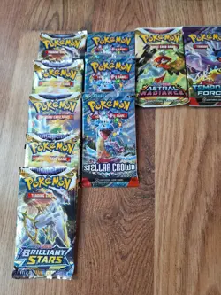 POKEMON CARD BOOSTER COLLECTION - 15 SEALED PACKS, BRILLIANT STARS ETC - Image 3