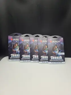 Magic The Gathering TCG Tarkir Dragonstorm Play Boosters, LOT OF 5 New, Sealed - Image 1