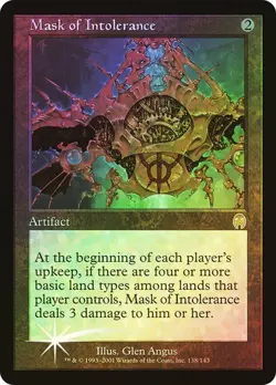 Apocalypse MTG FOIL Mask of Intolerance Magic - Image 1