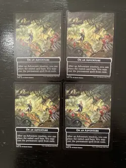 On An Adventure Emblem Token 0017 X4X NM/M Wilds of Eldraine WOE Magic MTG - Image 1