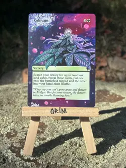 Magic the Gathering Hand-Painted Cultivate Alter - Cannabis by Grim Alters - Image 3