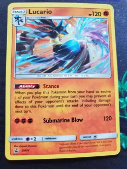Lucario - SM54 - Black Star Holo Rare Promo S&M TCG - Pokemon Card - NM - Image 2