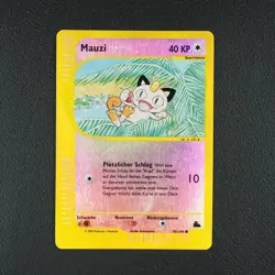 Mauzi - Meowth Pokemon Karte TCG 78/144 Reverse Holo Skyridge /W93 - Image 2