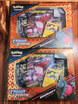 Lot of 2 - Pokemon TCG Crown Zenith Collection Box Regidrago V Sealed - Image 1