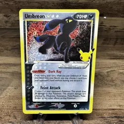 2021 Pokemon TCG Celebrations Umbreon Gold Star NM - Image 1