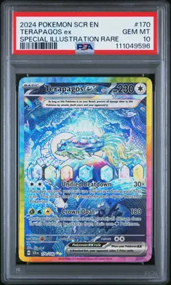 2024 POKEMON SCR EN-STELLAR CROWN SPECIAL ILLUSTRATION RARE TERAPAGOS EX PSA 10 - Image 1