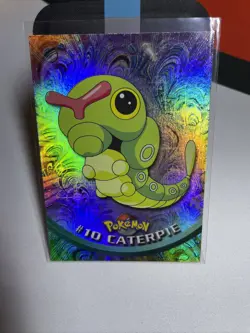 1999 Topps RAINBOW FOIL Caterpie Pokemon TV #10 Rare - Plus Bonus Add on 🔥🔥🔥 - Image 1