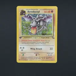 Aerodactyl 1/62 PRERELEASE Pokemon Fossil 1st Edition Holo MP - Image 1