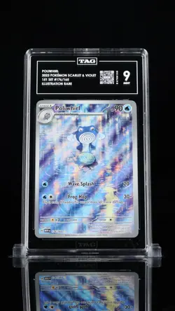 ‼POLIWHIRL 2023 POKEMON SCARLET & VIOLET 151 SET #176/165 TAG GRADE 9!💨 - Image 1