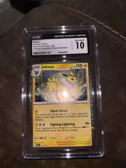 Pokemon Jolteon Cosmos Holo #169 Prismatic Evolutions Promo - CGC 10 Gem Mint - Image 1