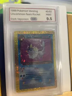 Pokemon TCG Holo Prism Vending 45/82 Dark Vaporeon TEAM ROCKET MINT not psa 10 - Image 1