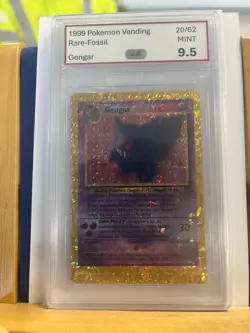 Pokemon TCG Holo Prism Vending 20/62 GENGAR Fossil MINT 9.5 not psa 10 RARE - Image 1