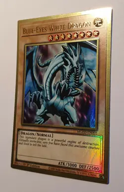 Yugioh Blue-Eyes White Dragon MGED-EN001 Premium Gold Rare 1st Edition - Image 3