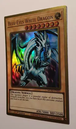 Yugioh Blue-Eyes White Dragon MGED-EN001 Premium Gold Rare 1st Edition - Image 4