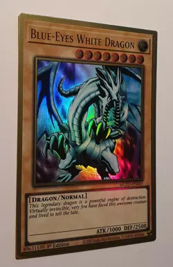 Yugioh Blue-Eyes White Dragon MGED-EN001 Premium Gold Rare 1st Edition - Image 5