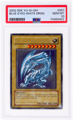 2002 Yu-Gi-Oh Starter Deck Kaiba Unlimited Blue-Eyes White Dragon #SDK1 PSA 10 - Image 1