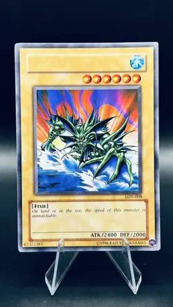 Yu-Gi-Oh! Amphibian Beast LON-008 No Name Misprint Error - Image 1