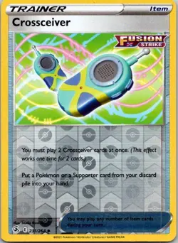 Pokemon TCG Crossceiver SWSH Fusion Strike 231/264 Reverse Holo Uncommon Card NM - Image 1