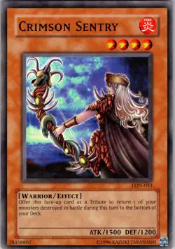 Yu-Gi-Oh TCG Crimson Sentry LON-033 Unlimited Regular Common Card NM - Image 1