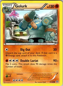 Pokemon TCG Golurk XY Ancient Origins 41/98 Regular Common Card NM - Image 1