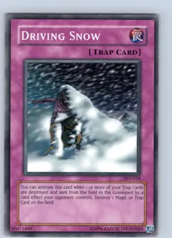 Yu-Gi-Oh TCG Driving Snow PSV-018 Unlimited Regular Common Card NM - Image 1