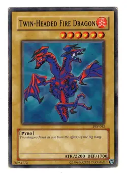 Yu-Gi-Oh Twin-Headed Fire Dragon PSV-042 Unlimited Common Card Played LP - Image 1
