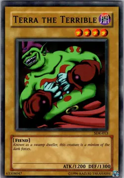 Yu-Gi-Oh TCG Terra The Terrible SDK-013 Unlimited Regular Common Card NM - Image 1