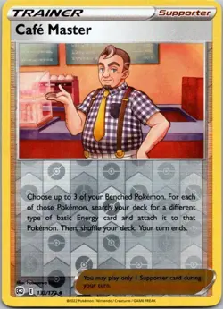 Pokemon TCG Cafe Master Brilliant Stars 133/172 Reverse Holo Uncommon Card NM - Image 1