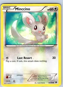 Pokemon TCG Minccino B&W Emerging Powers 84/98 Regular Common Card Played MP - Image 1