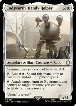 1x Codsworth, Handy Helper - Universes Beyond: Fallout - NM - MTG - Image 1