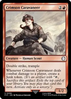1x Crimson Caravaneer - Universes Beyond: Fallout - NM - MTG - Image 1