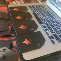 MTG Life Counter Wheel Dial Count Down Commander MTG Set 4 Black CMD 40 Spindown - Image 1