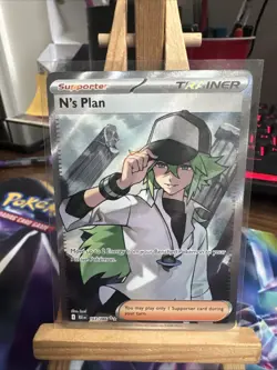 Pokemon TCG N's Plan 163/086 SV11B: Black Bolt Full Art - Lightly Played - Image 1