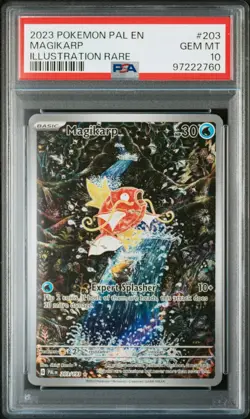 2023 POKEMON PAL EN-PALDEA EVOLVED #203 MAGIKARP ILLUSTRATION RARE PSA10 - Image 1