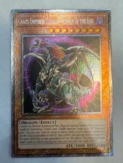 YUGIOH- Chaos Emperor Dragon - Envoy of the End - RA03- Platinum Secret Rare - Image 1