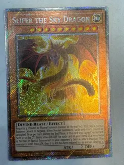 YUGIOH- Slifer the Sky Dragon - RA03-EN244 - Platinum Secret Rare - 1st Edition - Image 1