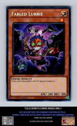 Battles of Legend: Monster Mayhem Yugioh #BLMM-EN104 Fabled Lurrie NM+ - Image 1