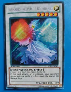 NM Yugioh Armades, Keeper of Boundaries Secret Rare 1st Edition JOTL-EN045 - Image 1