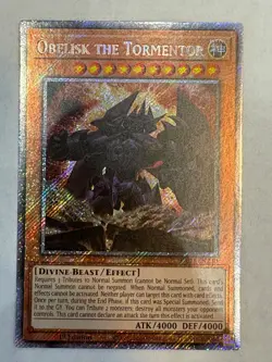 YUGIOH- Obelisk the Tormentor - RA03-EN230 - Platinum Secret Rare - 1st Edition - Image 1