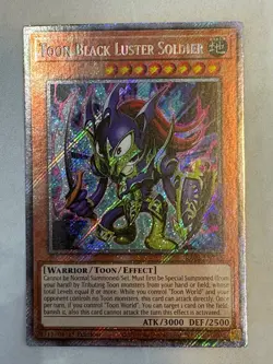 YUGIOH- Toon Black Luster Soldier - RA03-EN272 - Platinum Secret Rare - 1st Ed - Image 1