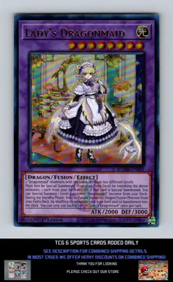 Battles of Legend: Monster Mayhem Yugioh #BLMM-EN049 Lady's Dragonmaid NM+ - Image 1