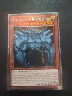 Near Mint Yugioh Obelisk the Tormentor RA04-EN116 Platinum Secret Rare - Image 1