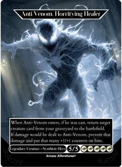 Anti-Venom, Horrifying Healer - Full Art Altered Art Custom Proxy Cards - Image 1