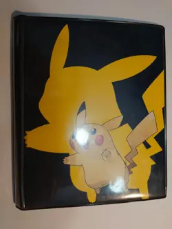 Pikachu 4 Pocket Ultra Pro Binder with some Shining Fates Cards - Pokemon - Image 1
